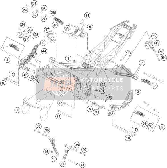 KTM RC 390 WHITE ABS B.D. Japan 2016 Frame for a 2016 KTM RC 390 WHITE ABS B.D. Japan