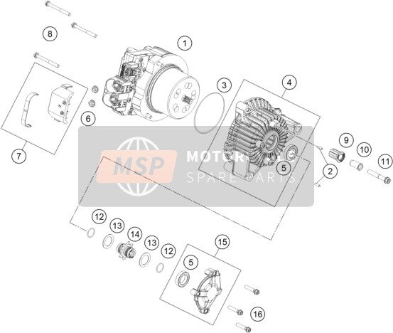 KTM SX-E 5 Europe 2020 Boîtier moteur pour un 2020 KTM SX-E 5 Europe