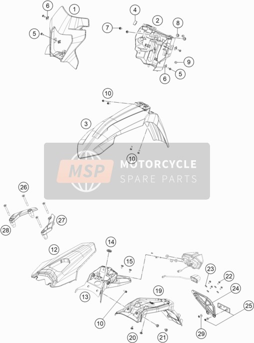 KTM 690 Enduro R US 2020 Masque, Ailes pour un 2020 KTM 690 Enduro R US