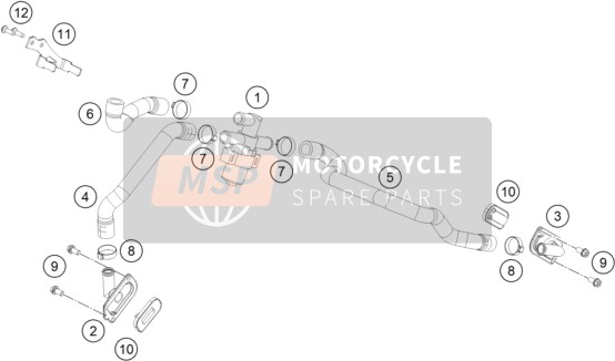KTM 1290 Super Duke R, orange EU 2020 Sekundärluftsystem SAS für ein 2020 KTM 1290 Super Duke R, orange EU