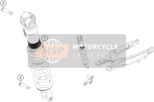 KTM 250 SX EU 2021 Shock Absorber for a 2021 KTM 250 SX EU