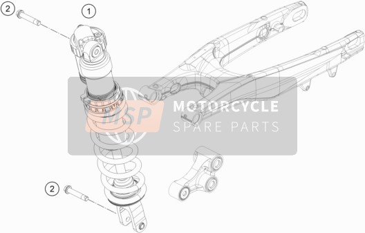 KTM 450 SMR EU 2021 Shock Absorber for a 2021 KTM 450 SMR EU