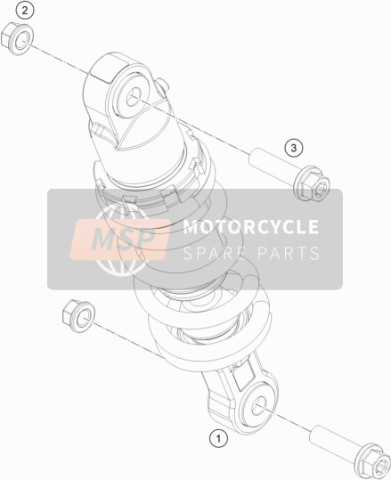 KTM 50 SX Mini EU 2021 Amortisseur pour un 2021 KTM 50 SX Mini EU