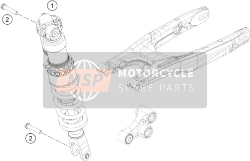 KTM RC4 R 2020 Shock Absorber for a 2020 KTM RC4 R