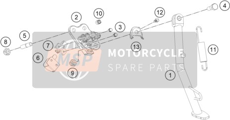 KTM 390 Adventure, white EU 2020 Side / Centre Stand for a 2020 KTM 390 Adventure, white EU