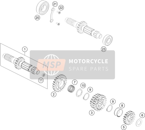 KTM 450 SMR EU 2021 Getriebe I - Hauptwelle für ein 2021 KTM 450 SMR EU