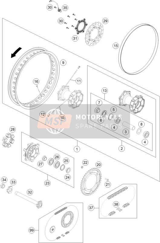 0019080266S, COUNTER-SUNK Screw ISA45 M8X26, Husqvarna, 1