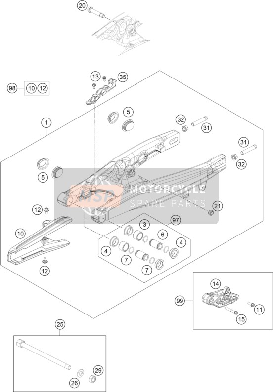 46304070000, Kettenfã¼hrung 65SX 2016, Husqvarna, 0