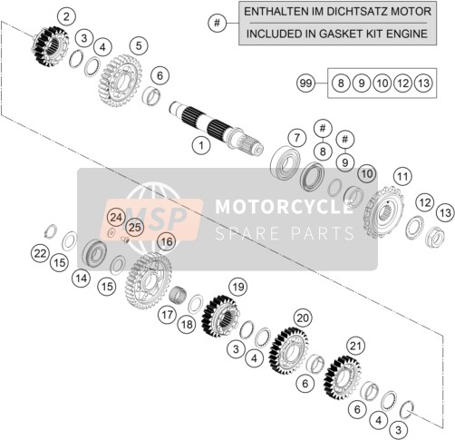 58033029116, Front Sprocket 16 Teeth Damped, Husqvarna, 0