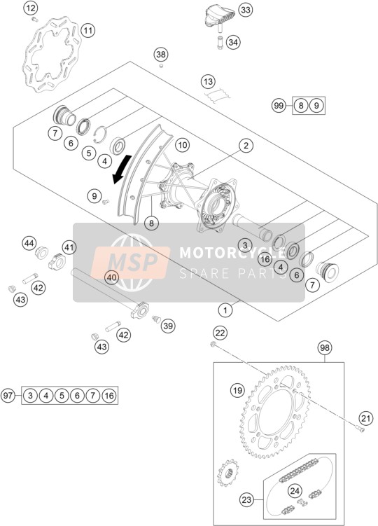 2501007000030A, Jante 2, 15X19 Did, Husqvarna, 0