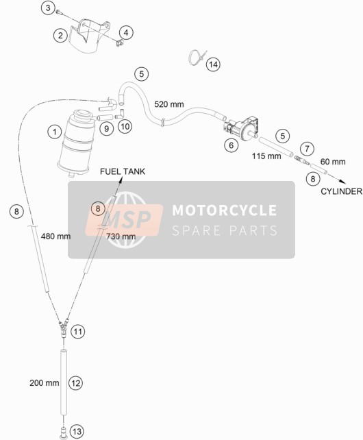 78015119000, Slang Epa D=10/16 L=2000mm, Husqvarna, 1