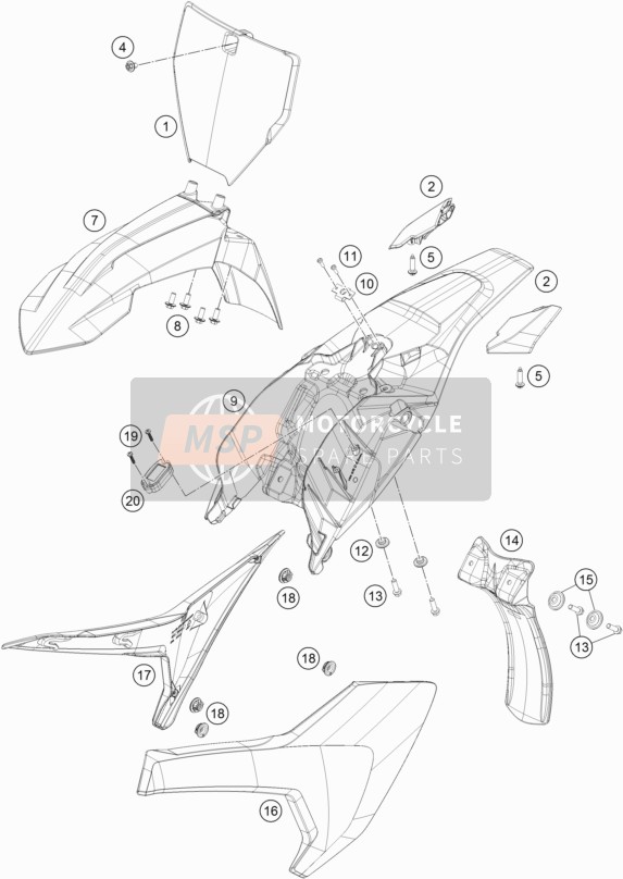 23108013000ABA, Rear Fender, Husqvarna, 0