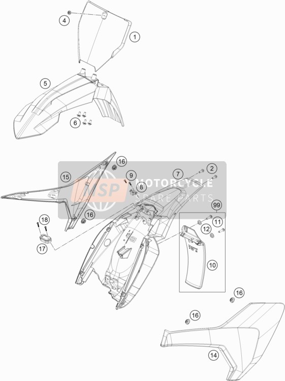 23308042000ABA, Side Fairing Right, Husqvarna, 0