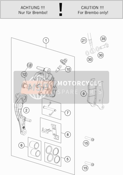 Husqvarna FC 250 HERITAGE 2023 FRONT BRAKE CALIPER for a 2023 Husqvarna FC 250 HERITAGE