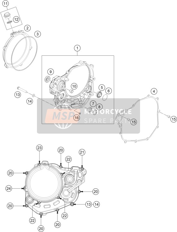 79430001044, Clutch Cover Cpl., Husqvarna, 0