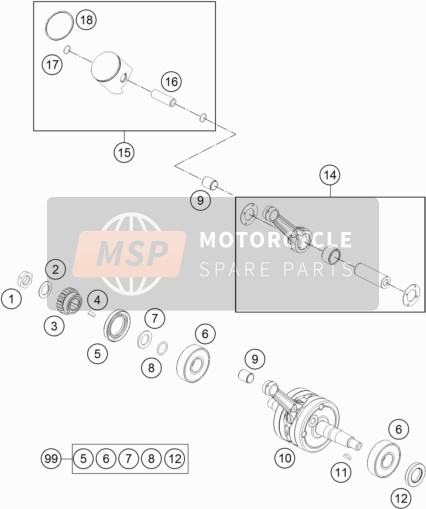 0888040050, Clavette DEMI-LUNE, Husqvarna, 1