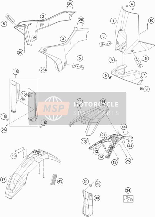 2500801000028D, Kotflã¼gel Vorne, Husqvarna, 1