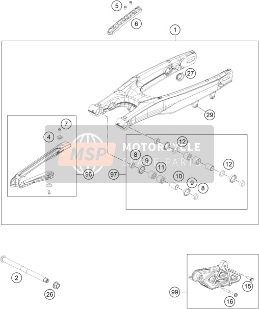 78104070010, Chain Guide Kit Exc 14-15, Husqvarna, 1