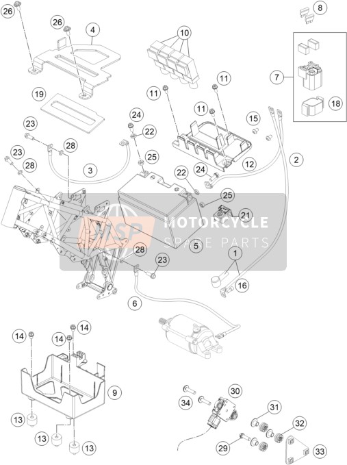 27011056044, Halteblech Batterie Kpl., Husqvarna, 0