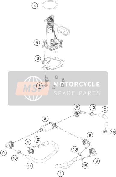 Husqvarna SVARTPILEN 401 - B.D., Japan 2021 Pompe à carburant pour un 2021 Husqvarna SVARTPILEN 401 - B.D., Japan