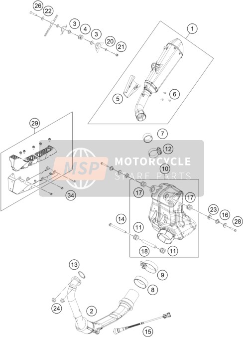 Husqvarna VITPILEN 401 - B.D. 2021 Système d'échappement pour un 2021 Husqvarna VITPILEN 401 - B.D.