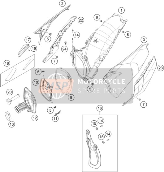 25105090044, Warmte Beschermer Set, Husqvarna, 0