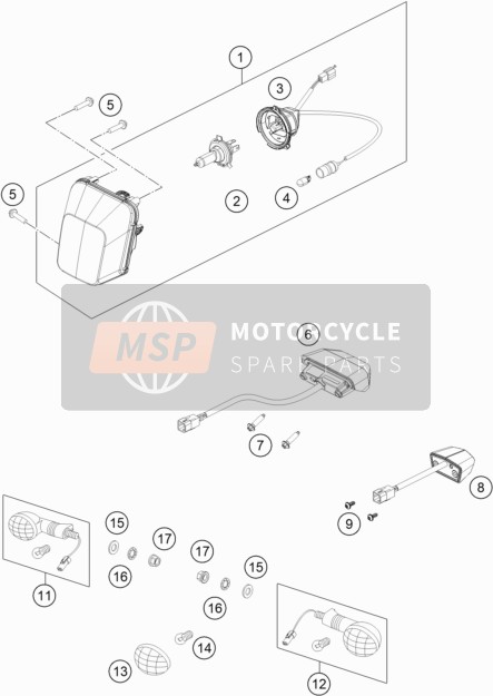 54814026200, Flasher Cpl. Fr.R/s Re.L/s 09, Husqvarna, 0