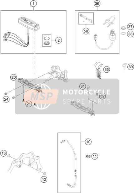 Husqvarna FE 501s 2022 Instruments / Système de verrouillage pour un 2022 Husqvarna FE 501s