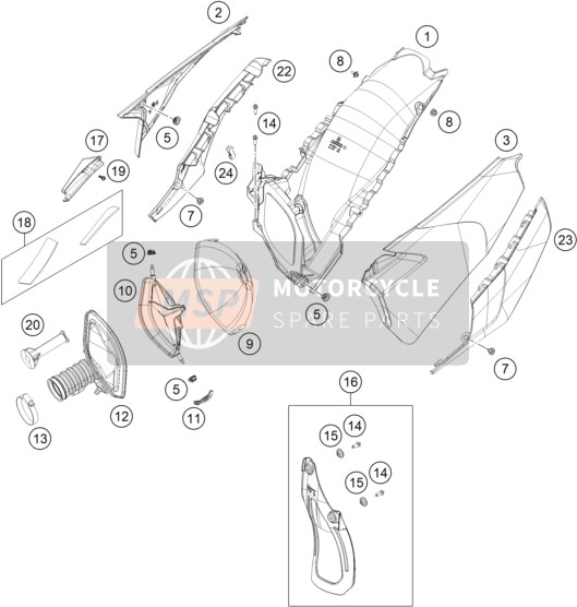 Husqvarna FE 450 2023 Filtre à air 1 pour un 2023 Husqvarna FE 450