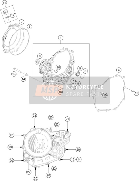Husqvarna FE 501s, United States 2022 CLUTCH COVER for a 2022 Husqvarna FE 501s, United States