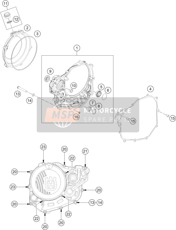 Husqvarna FE 501 HERITAGE 2023 CLUTCH COVER for a 2023 Husqvarna FE 501 HERITAGE