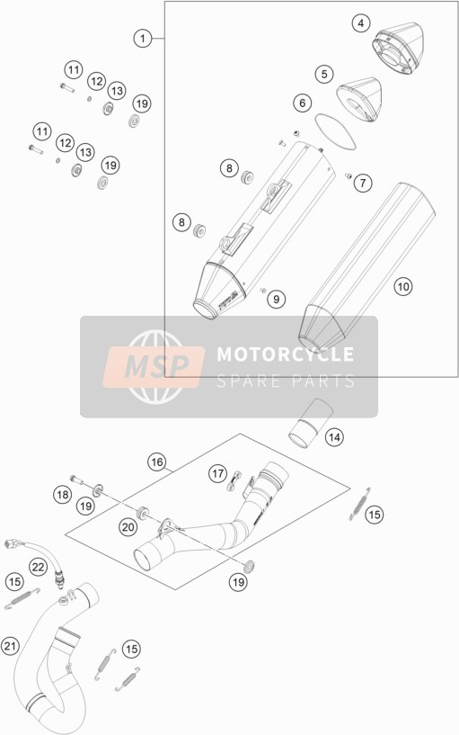 79705009000, Exhaust Manifold Front 500 EXC-F, Husqvarna, 0