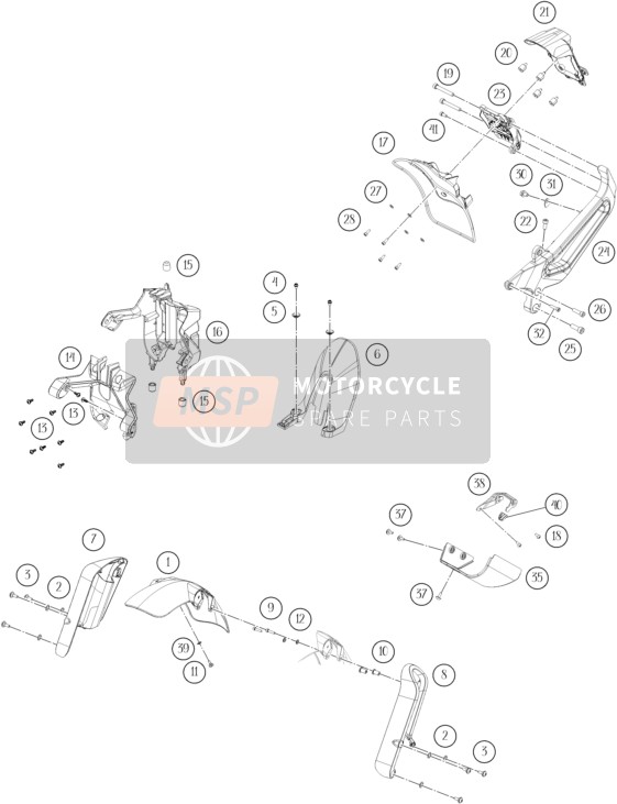 28108010000KCB, Front Fender, Husqvarna, 0