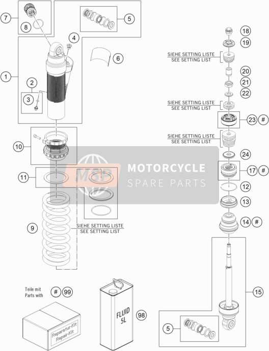 SHOCK ABSORBER DISASSEMBLED