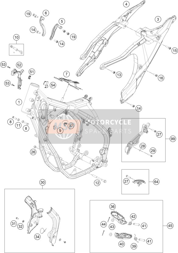 54803044000, Pin For Foot Ped 51.5X9.8 mm, Husqvarna, 0