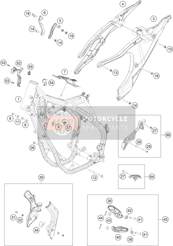 Husqvarna FE 350, United States 2022 FRAME for a 2022 Husqvarna FE 350, United States