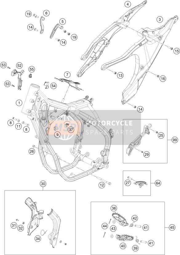 Husqvarna FE 501s 2022 Frame voor een 2022 Husqvarna FE 501s