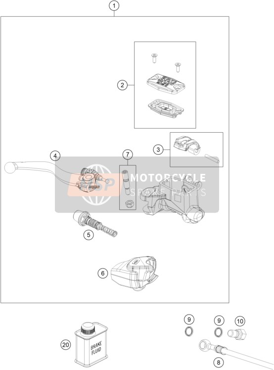 Husqvarna FE 450 HERITAGE 2022 Controllo del freno anteriore 2 per un 2022 Husqvarna FE 450 HERITAGE