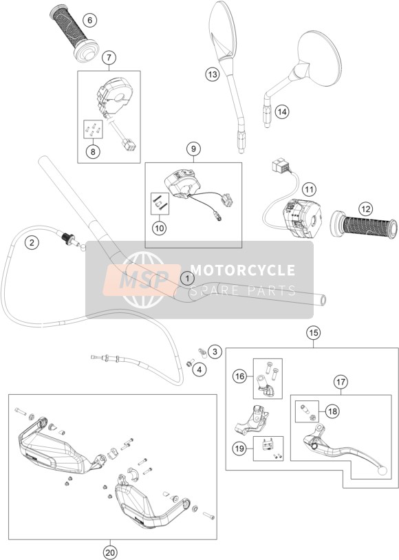 Husqvarna NORDEN 901 CKD 2023 Lenker - Steuerungen für ein 2023 Husqvarna NORDEN 901 CKD