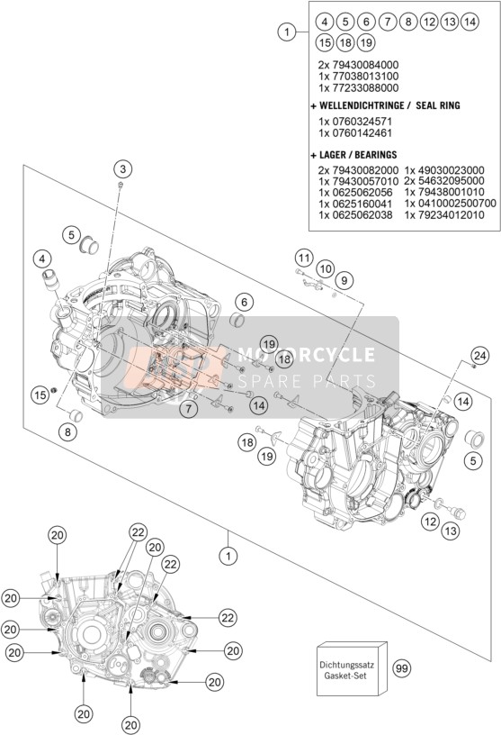 A48030000044, Engine Case Cpl., Husqvarna, 0