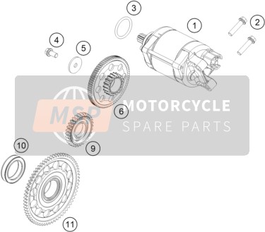 Husqvarna FX 450 BT 2022 Démarreur électrique 1 pour un 2022 Husqvarna FX 450 BT