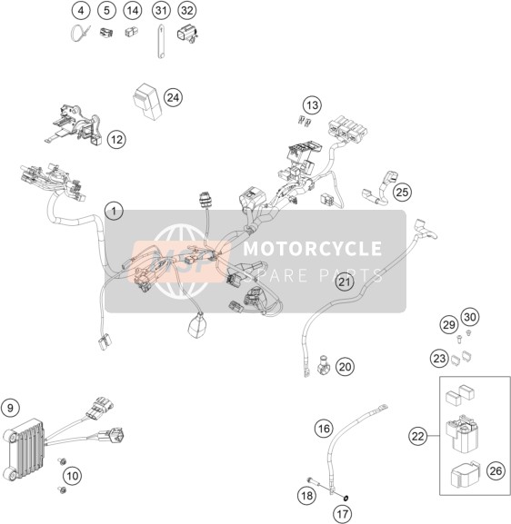 Husqvarna FE 250 CKD 2023 Cablaggio elettrico per un 2023 Husqvarna FE 250 CKD