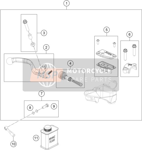 Husqvarna EE 3 2022 Controllo del freno anteriore per un 2022 Husqvarna EE 3