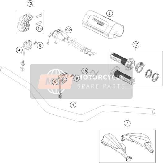 Husqvarna FS 450 2022 HANDLEBAR, CONTROLS 2 for a 2022 Husqvarna FS 450