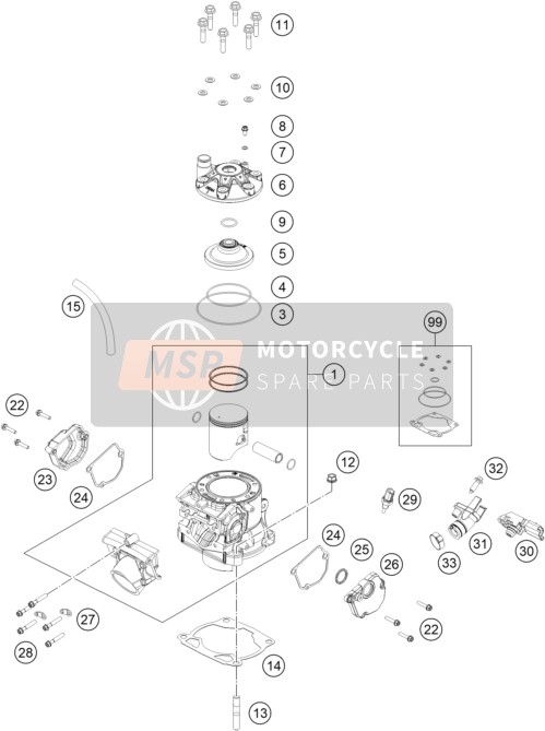 54201081144, Stearing Head Repair Kit, Husqvarna, 1