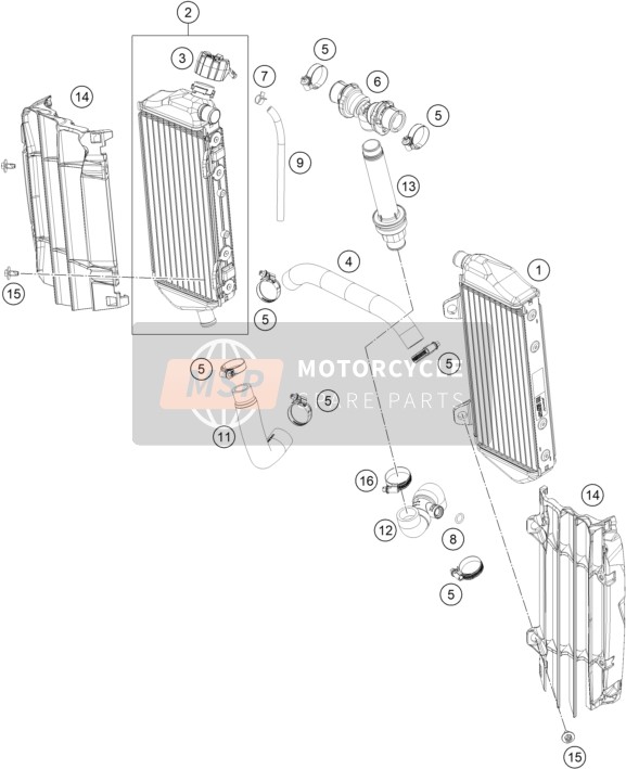 Husqvarna TC 250 2022 Sistema de refrigeración para un 2022 Husqvarna TC 250