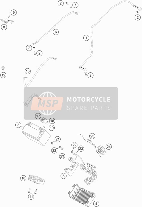 Husqvarna VITPILEN 701 EU 2020 Batteria per un 2020 Husqvarna VITPILEN 701 EU