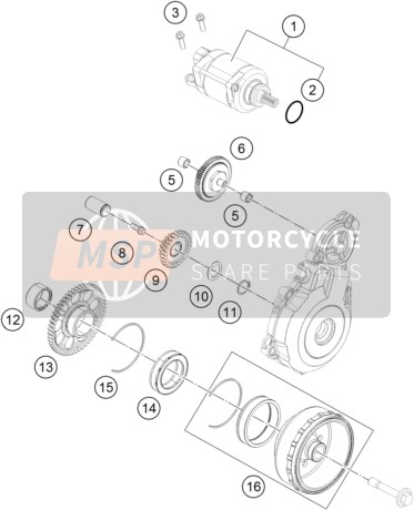 Husqvarna FE 350, Europe 2015 Avviamento elettrico per un 2015 Husqvarna FE 350, Europe