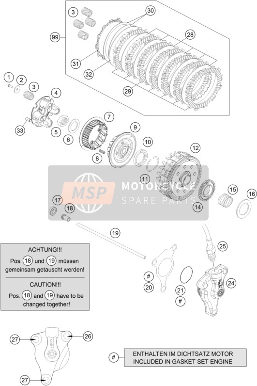 Husqvarna 701 Supermoto, United States 2016 Clutch for a 2016 Husqvarna 701 Supermoto, United States