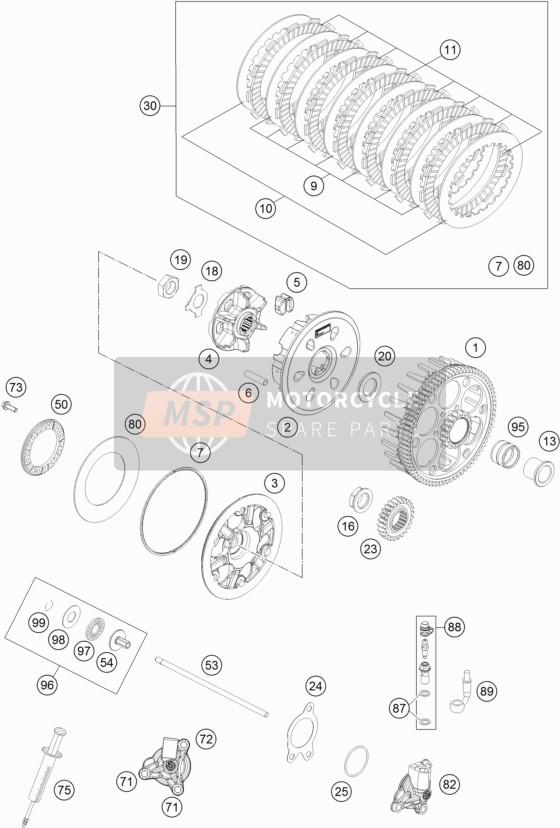 Husqvarna FE 250, Europe 2017 Clutch for a 2017 Husqvarna FE 250, Europe